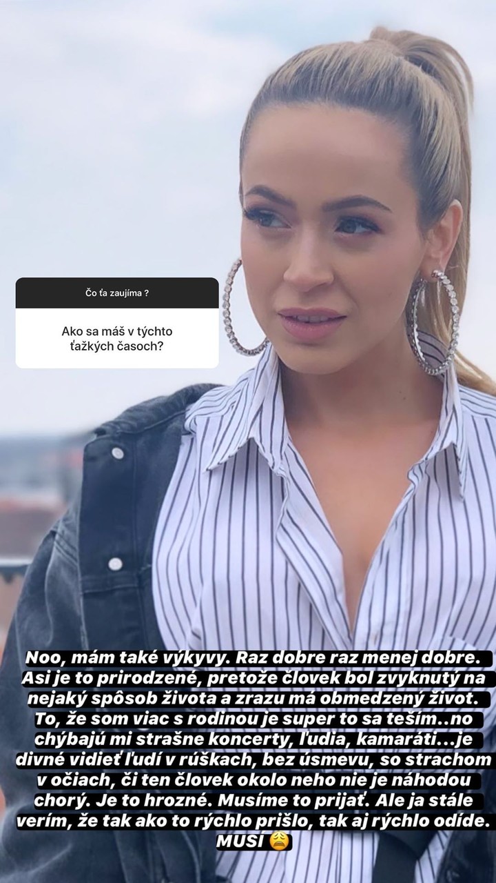Dominika Mirgová a karanténa